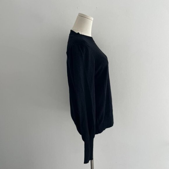 Veronica Beard Nelia 100 Black Cashmere Crewneck Sweater | Women’s Size Medium - Picture 3 of 7